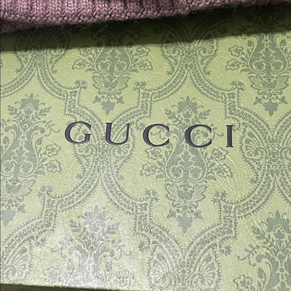 Gucci Monogram Black and Cream Beanie - Picture 3 of 3